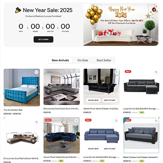 Sofa product detail view