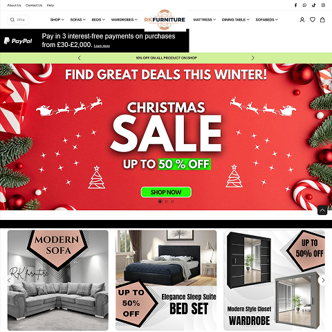 Wooden furniture product showcase