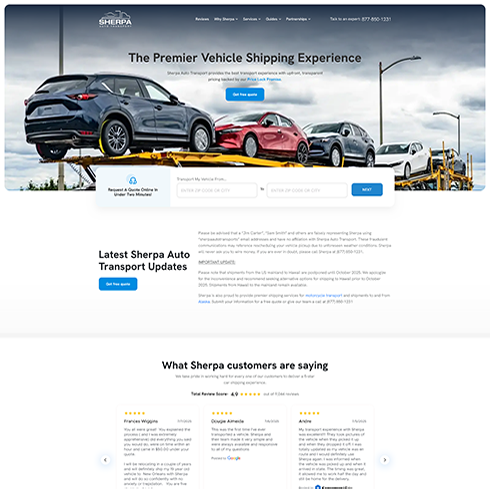 Sherpa Auto Transport Case Study