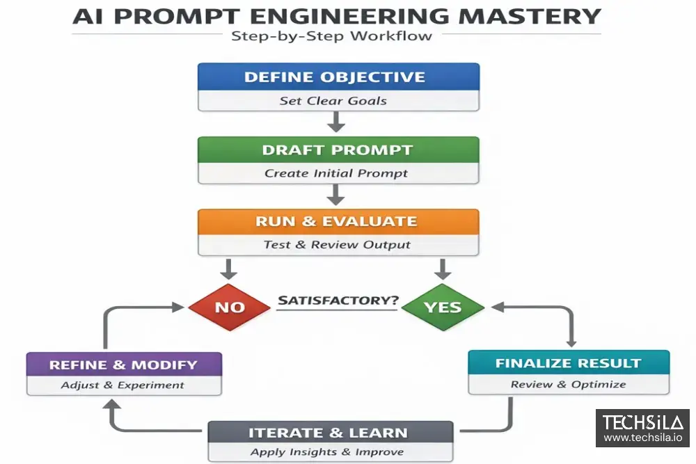 AI Prompt Engineering Mastery: Why Are Your Prompts Failing in ChatGPT & Gemini? Fix Costly Mistakes Now 3 AI Prompt Engineering Mastery structured framework diagram showing role context constraints output validation