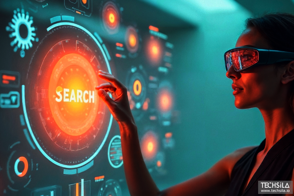 Answer Engine Optimization (AEO) concept showing how Modern AI Search Algorithms analyze queries and deliver AI-powered search answers