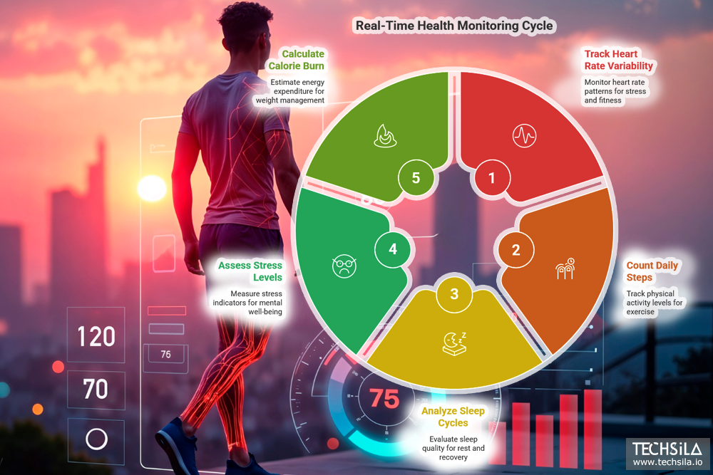 AI Health Apps Like Fitbit Coach: Why Healthcare Companies Need IT Consultants 3 health monitoring cycle